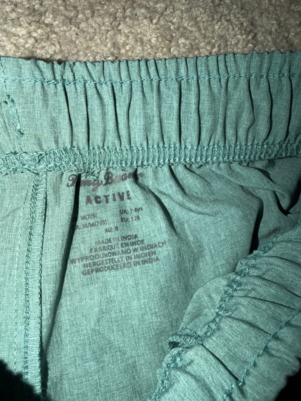 Tommy Bahama Kids Teal Green Elastic Waist Shorts